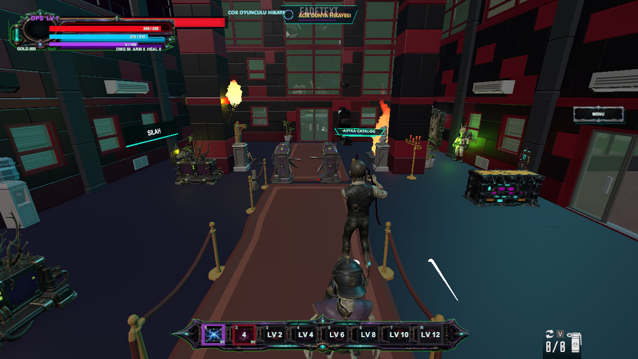 BlueBeam open-world hub with players, vendors and the skill interface